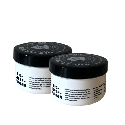 2 Stk. BIO-LEDERBALSAM von Polierking 250 ml mit Schwamm in der Dose